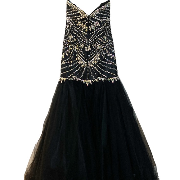 Tony Bowls 114746 Paris Mermaid Dress | Black Size 10 - Picture 4 of 8